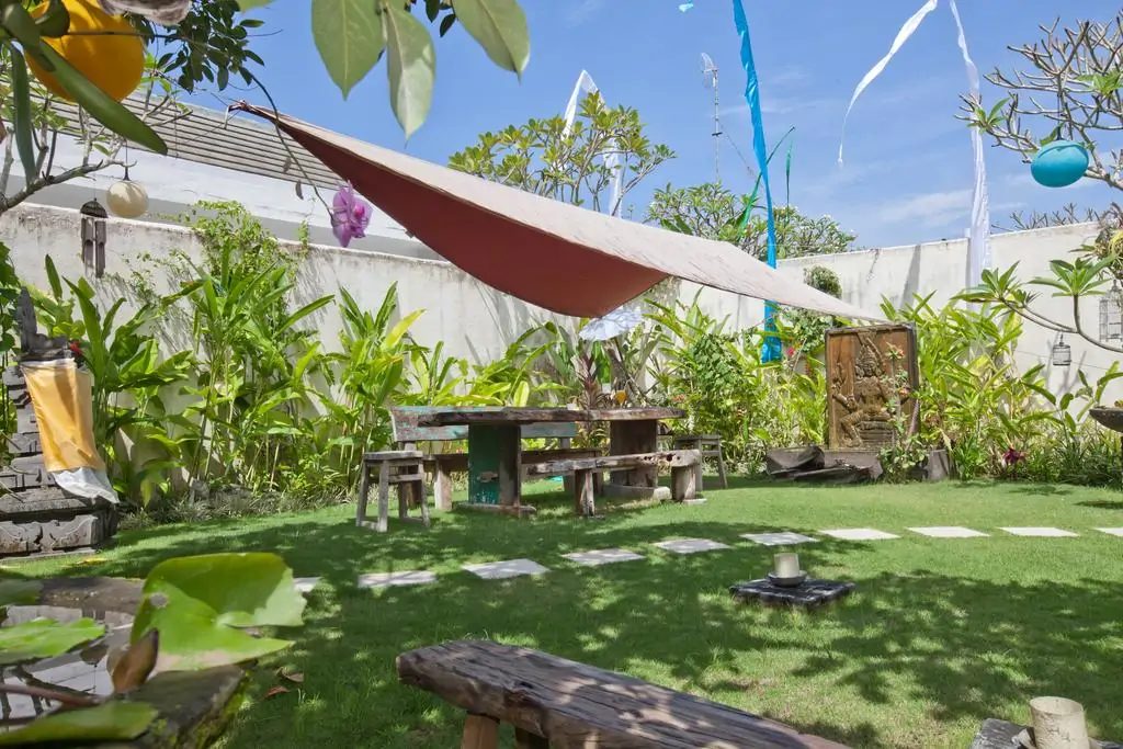 Garden With Living Room Space - Villa Enigma, Canggu Bali
